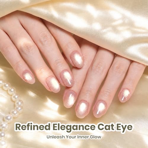 Image of Beetles Silver Cat Eye Gel Nail Polish, Frosted Sugar 15ML Glitter Fall Gel