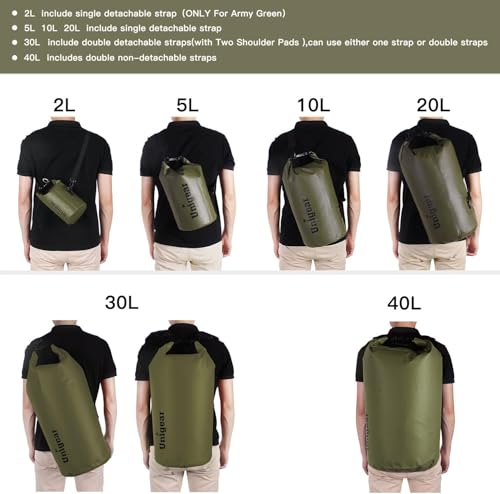 Miniatura 4 de Unigear Bolsa Estanca 2L~40L Seca Impermeable + Funda De Movíl Camping Playa