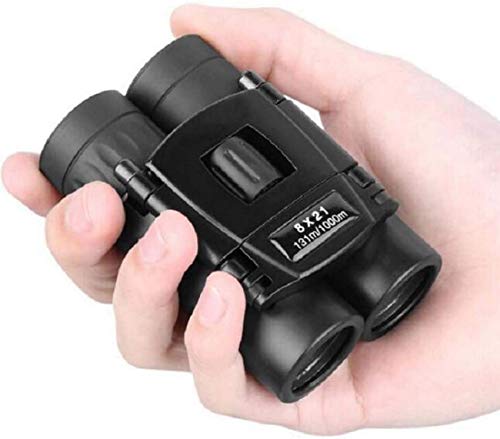 8×21 Roof Prism Binoculars, HD FMC Coated Folding and Portable Binoculars Pocket Light Concert Ball Game- with Backpack