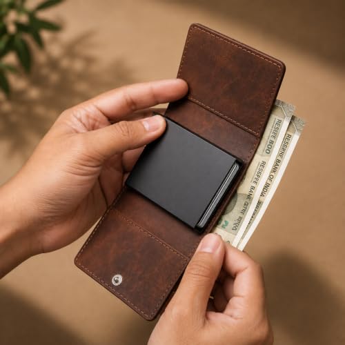Highlark RFID Protected Leather Wallet Cardholder Brown - Image 4