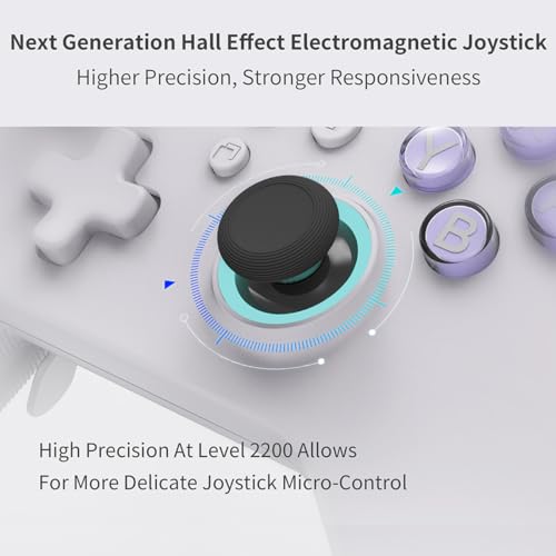 GuliKit KK3 Max Game Controller Hall Effect Joysticks Analog & Digital Triggers Wireless Pro 1000HZ Polling Rate Maglev/HD/Rotory Vibration Compatible with Switch/PC/Android/iOS/Steam Deck (Grey)