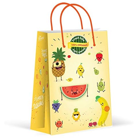 Premium Tutti Frutti Party Bags, Tutti Fruity Party Favor Bags, Fruits Summer Treat Bags, Gift Bags, Goody Bags, Party Favors, Party Supplies, Decorations, 12 Pack Cover