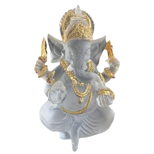 ガネーシャ神様 インドの神様 ゴールド ガネーシャ 象 オブジェ インテリア 開運 金運アップ 商売繁盛 風水グッズ (E)