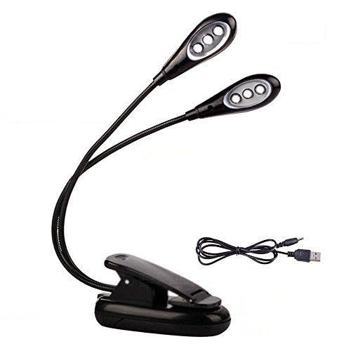 Good LED batería lámpara para atril de partituras (libro lámpara de lectura, flexible cuidado de los ojos Intensidad regulable para luz con cable USB; Más adecuado para cama lectura barbacoa Grill para viajes