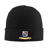 Gorro De Punto 11.º Grupo De Fuerzas Especiales Negro Gorro De Invierno Unisex Beanie Hat Respirable Skull Cap para Invierno Senderismo Running