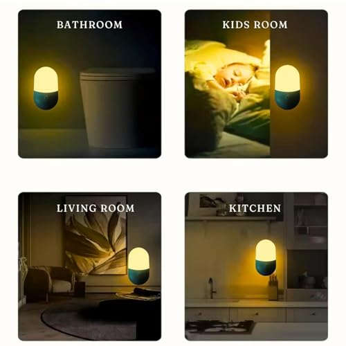 Image of Chocozone 2 Color Light Changable Night Lamp for Room Plug in Night Light for Bedroom Night Lamp for Kids Room