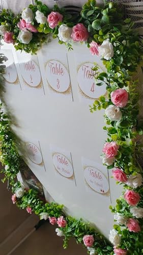 Kesote-50-Pezzi-di-Teste-di-Rosa-Artificiale-di-Seta-Fiori-di-Seta-Rose-Artificiali-di-Decorzione-per-Matrimonio-Festa-Casa-50-bianca-4-cm