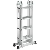 Escalera Multiusos Articulada Plegable de Aluminio de 4x4 hasta 4,70 Metros
