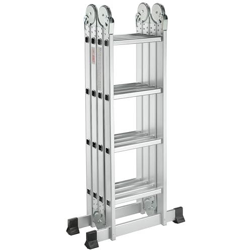 Escalera Multiusos Articulada Plegable de Aluminio de 4x4 hasta 4,70 Metros