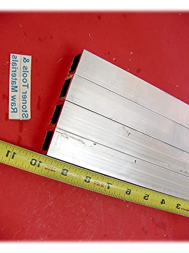 KolotovichTool 4 Pieces 1"x 1"x 1/8" Wall x 10" Long Aluminum Square Tube 6063 T52 1" SQ x .125" Industrial Metal DE-0575DU