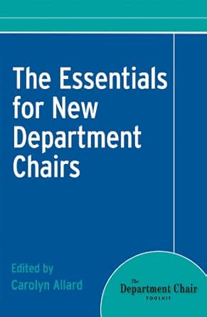 The Essentials for New Department Chairs book cover