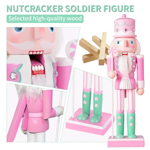 image for CSR DREAM Christmas Decor Nutcracker Ornaments,9.8 inch Wooden Nutcrac