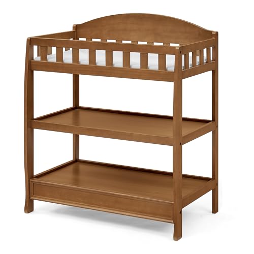 Image of Delta Children Infant Changing Table with Pad, Chestnut
