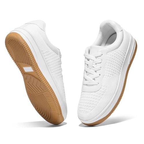 Heez Womens Fashion Sneakers, Lace Up Platform Sneakers, Lightweight Breathable Tennis Shoes thumb #8