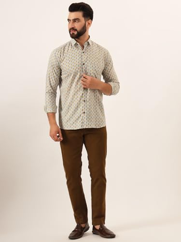 Image of Booti Print Pure Cotton Regular Fit Casual Shirt