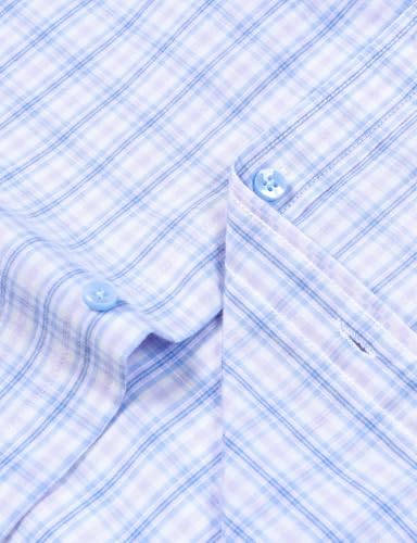 Men's Transitional Weather Slim Fit Long Sleeve Button Down Shirt Business Casual Dress Shirts with Pocket4