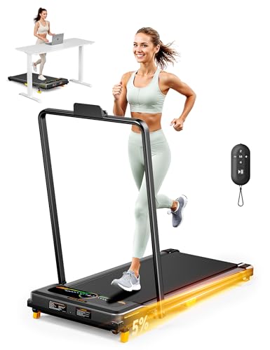 WALK WAKE Laufband mit 5% Steigung, Kompaktes Laufband Schreibtisch für Zuhause und Büro, Walking Pad 150KG Kapazität 2....