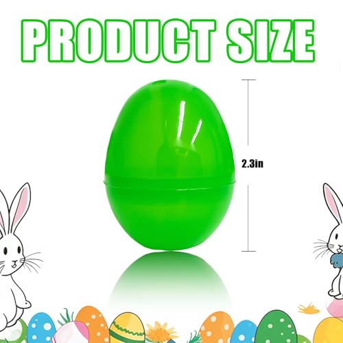 Halystar 300 Pcs Plastic Easter Eggs Bulk Mega Pack (2.3") - Fillable Empty Easter Eggs with 6 Golden Eggs, 6 Bright Colors - Giant Easter Egg Hunt Event Supplies, Church & School Party Favors — view 5