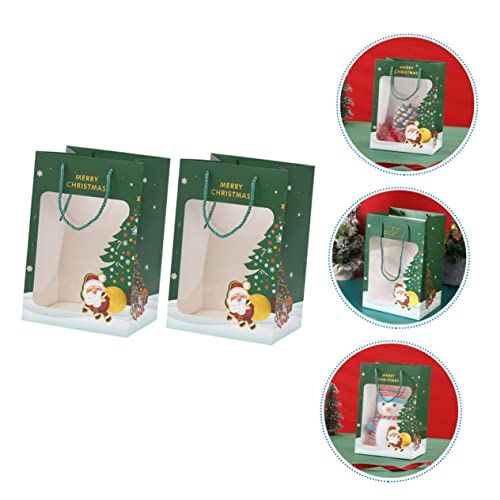Abaodam 2 Unidades sacola de natal saco reutilizável saco de doces bolsa de mão presentes o presente