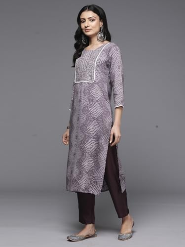 Image of INDO ERA Women's Viscose Blend Straight Fit Straight Kurta