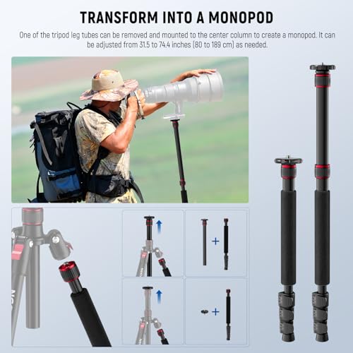image for NEEWER Basics TP15 Camera Tripod Monopod, 68