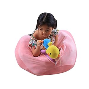 Stuffed Animal Storage Kids Bean Bag Storage Extra Large Kids Toy Organizer Plush Pouf Chair (Pig) Stuffed Animal Storage Kids Bean Bag Storage Extra Large Kids Toy Organizer Plush Pouf Chair Pig
