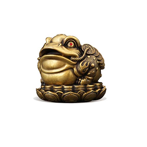 Crapaud feng shui en laiton, cadeau créatif pour inauguration et bureau