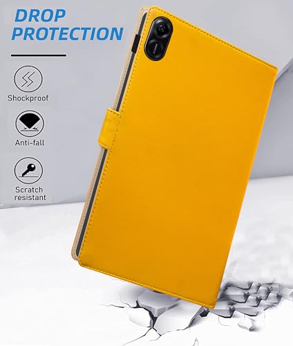 Image of TGK Flip Case Cover for Honor Pad X8a 11 inch Tablet with Stylus Holder (Yellow)