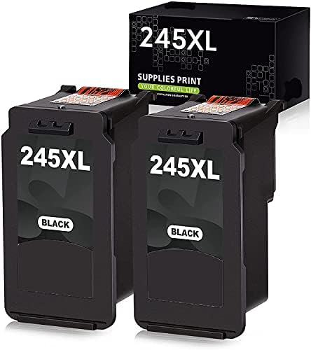 JAR-JAR-BO 245XL Remanufactured Ink Cartridge Replacement for Canon PG-245 PG-245XL PG 243 245XL to Use for Canon PIXMA MX492 MX490 MG2420 MG2520 MG2522 MG2555 MG2920 MG2922 (2 Black)