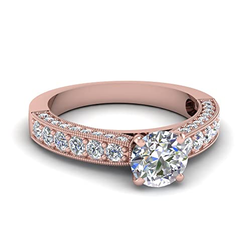 Bague de fiançailles chic or rose et pavé carré pour sublimer vos tenues de fête