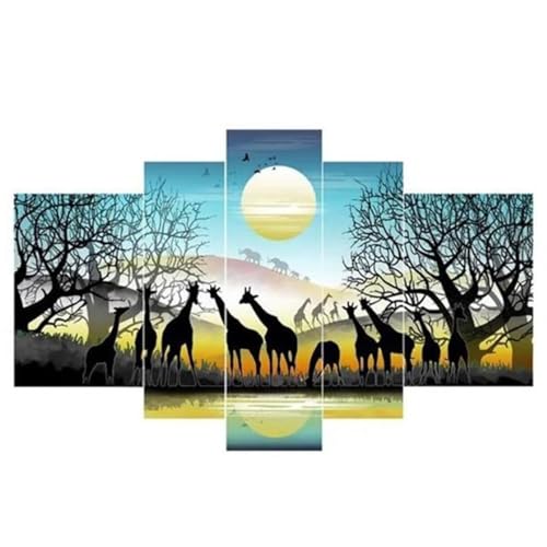 Broderie diamant adulte grand format loisirs créatifs 5 panneaux strass 200x100cm
