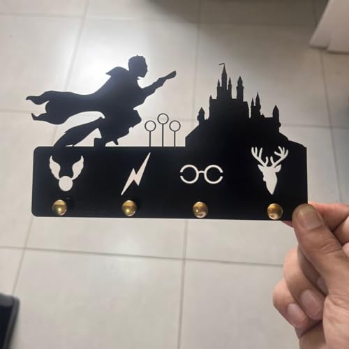 Kit Porta Chaves E Chaveiros Harry Bruxo Organizador Parede