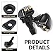 Anyhut 2 PCS Front Windshield Washer Nozzles, Double-hole Jet Straight Column Water Sprayer, Window Wiper Nozzle, Universal for Most Cars Washer Spray Jet Kit (Black)