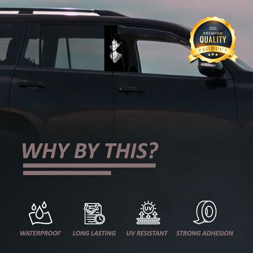 Image of Premium Car Pillar Self-Adhesive Printed Vinyl Sticker, Cool Boy Design, Vehicle Exterior Decor DIY Decal Accessory (B)