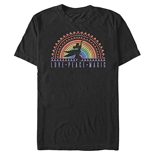 T-Shirt Homme Disney Tink Arc-en-Ciel en coton noir pour un look casual