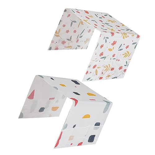 CONGARTENO 2 Piezas para Frigorífico con Bolsa Lateral Organizadora Unidades Diseño Geométrico y Floral Funda Protectora Antipolvo Fácil de Limpiar y Almacenar Color para Cocina Práctica