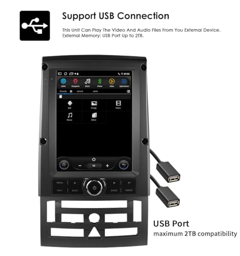 Autoradio pour Peugeot 407 Android 13 écran tactile 9.7 pouces
