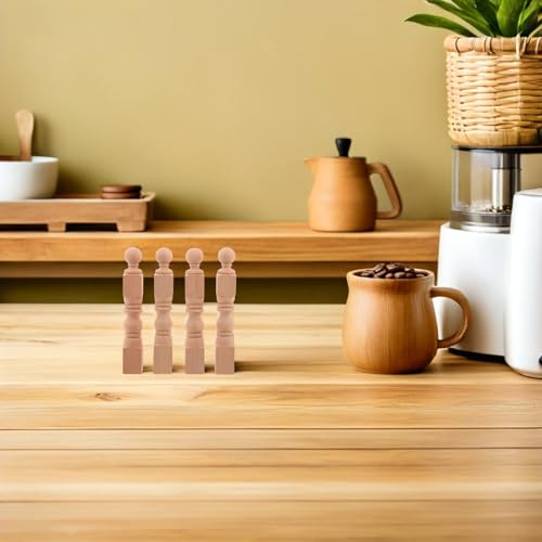 Postes de barandilla de madera natural SHINEOFI 13.5cm para maquetas 6
