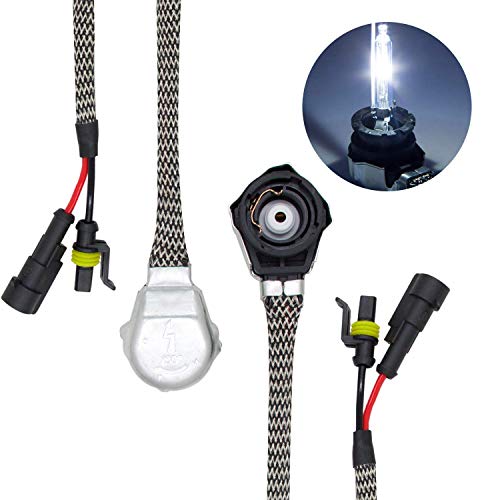 DZG D2 Metal Socket Adapter Connector Wire Wiring Harness Converter for Ballasts HID D2R D2S D2C Bulbs, 2 Pack