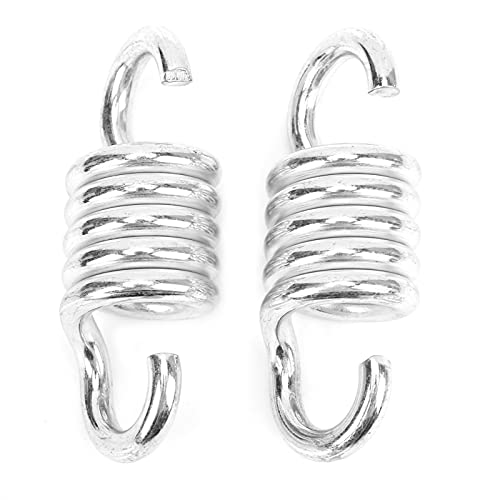 Yuecoom 2Pcs 8mm Hanging Porch Swing Spring, Heavy Duty Hammock Chair Swing Dual Swivel Hooks Porch Swing Springs Hook Suspension Swing Extension Spring