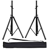Costzon Height Adjustable Pair of Tripod DJ PA Speaker Stands Adjustable Height Stand w/Carry Bag (38