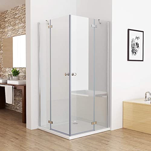 MIQU Duschkabine 90x90x195cm - Eckeinstieg Mit ESG Sicherheitsglas