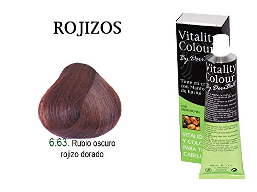 Tinte Vitality Colour Manteca de Karité 60ml. Tono Rubio Oscuro Rojizo Dorado