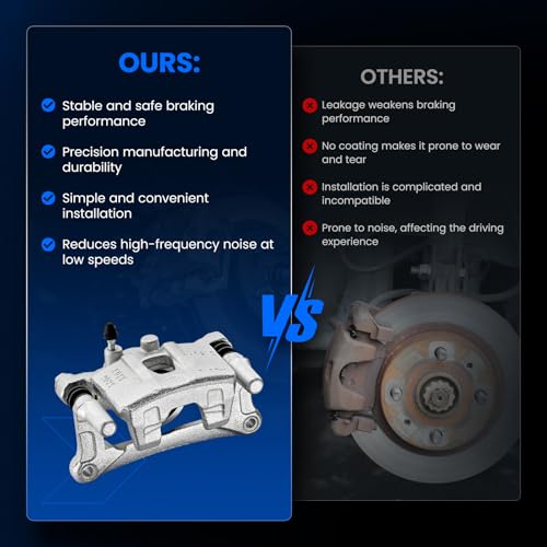 Image of Front Brake Caliper Assembly Replaces for 18B4880 18B4881, Compatible with Chevrolet Cobalt 2005-2010 2.2L L4, Compatible with Pontiac Pursuit 2005-2006 2.2L L4, for Ion 2006-2007 2.2L 2.4L