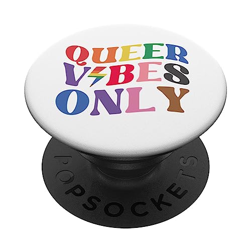 Queer Vibes Only Sign,Queer Pride Accessories,Queer Vibes PopSockets mit austauschbarem PopGrip
