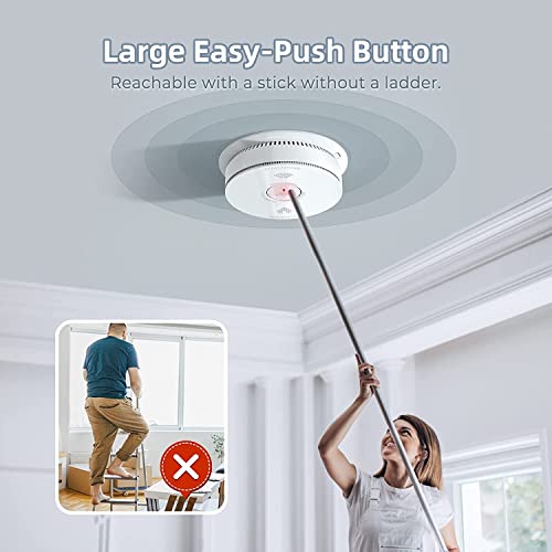 Combination Smoke And Carbon Monoxide Detector Alarm, 2-Pack Beeps Warning Smoke And Co Alarms For Basements Travel Home Office House Bedroom Living Room Car, Battery Operated, Comply With Ul 217/2034 #TOP6