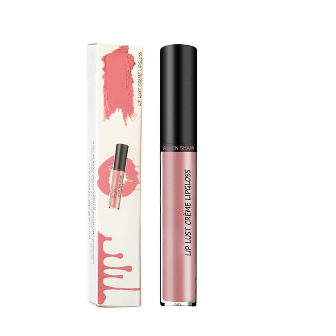 12 Color Cream Texture Lipstick Waterproof, Lip Lust Creme Lip Gloss Waterproof Lipstick, Long Lasting Moist Lip Gloss Plumper Liquid Lipstick, Lip Plumper Gloss (12 Colors)