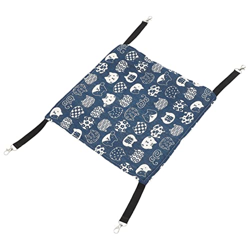 HANABASS ぶら下げ猫ハンモック 装飾猫ハンモック 大きい から 猫のベッドを吊るします ぬいぐるみ 猫用ハムスターベッド 快適な猫のハンモック 両面猫ハンモック ケージ吊りハンモック 布