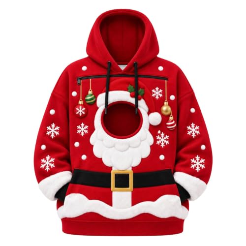 Christmas Pet Carrier Hoodie for Women 2026 Unisex Sweatshirts with Pocket - image 1