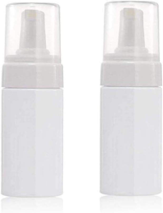 2PCS 120ml 4oz White Plastic Empty Shampoo Cosmetic Foaming Containers Foam Dispenser Pump Bottles Vial Bathroom Accessory for Makeup Travel